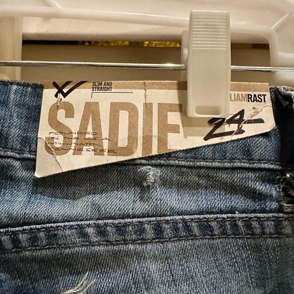 💸 NWT William Rast Sadie Straight Leg Distressed 24 - Picture 4 of 4